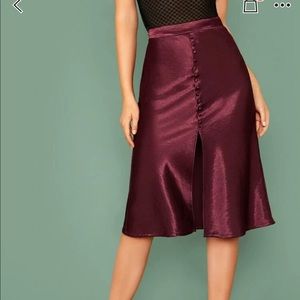 Silk swing skirt